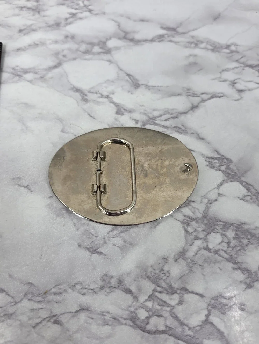 Vintage North American Hunting Club Life Member Oval Belt Buckle Gold Silver